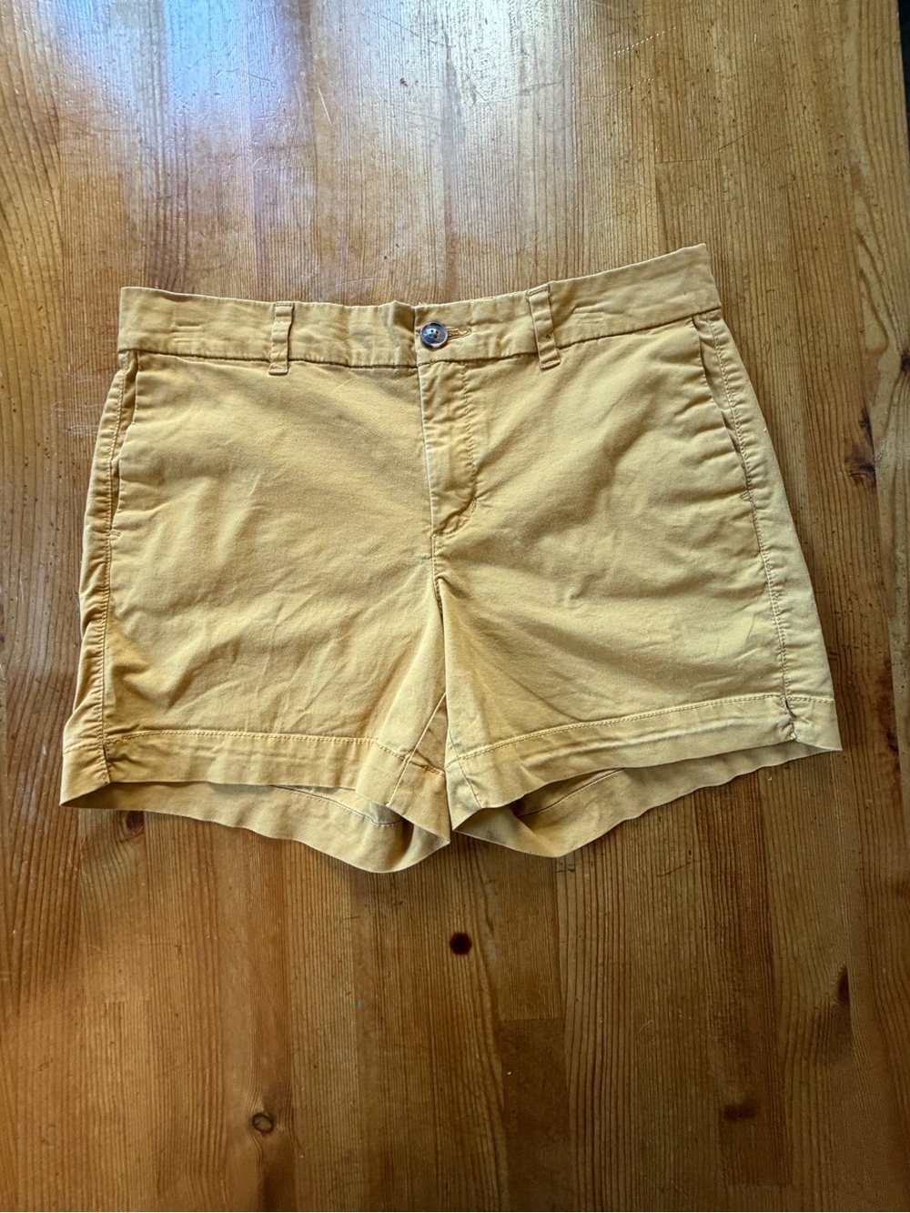 Old Navy Yellow Cotton Blend Bermuda Shorts